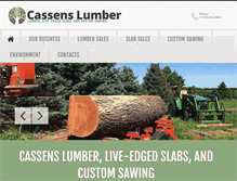 Tablet Screenshot of cassenslumber.com